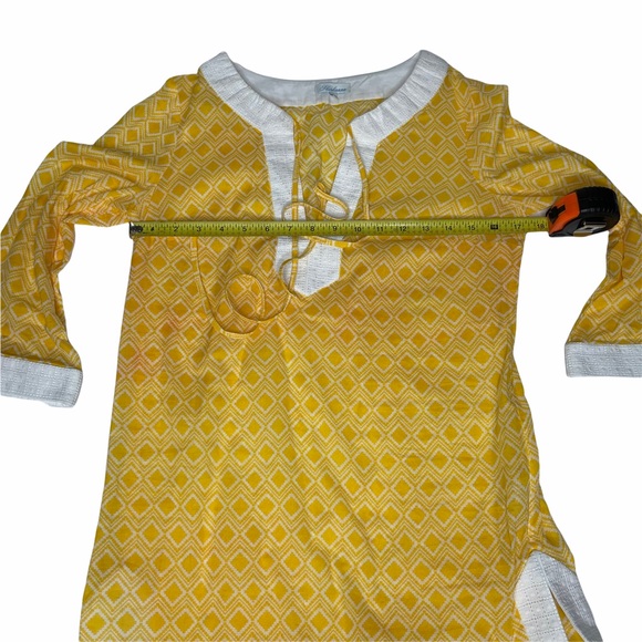 ShoshAnna Yellow/White Geometric Tunic CoverUp - Picture 8 of 15